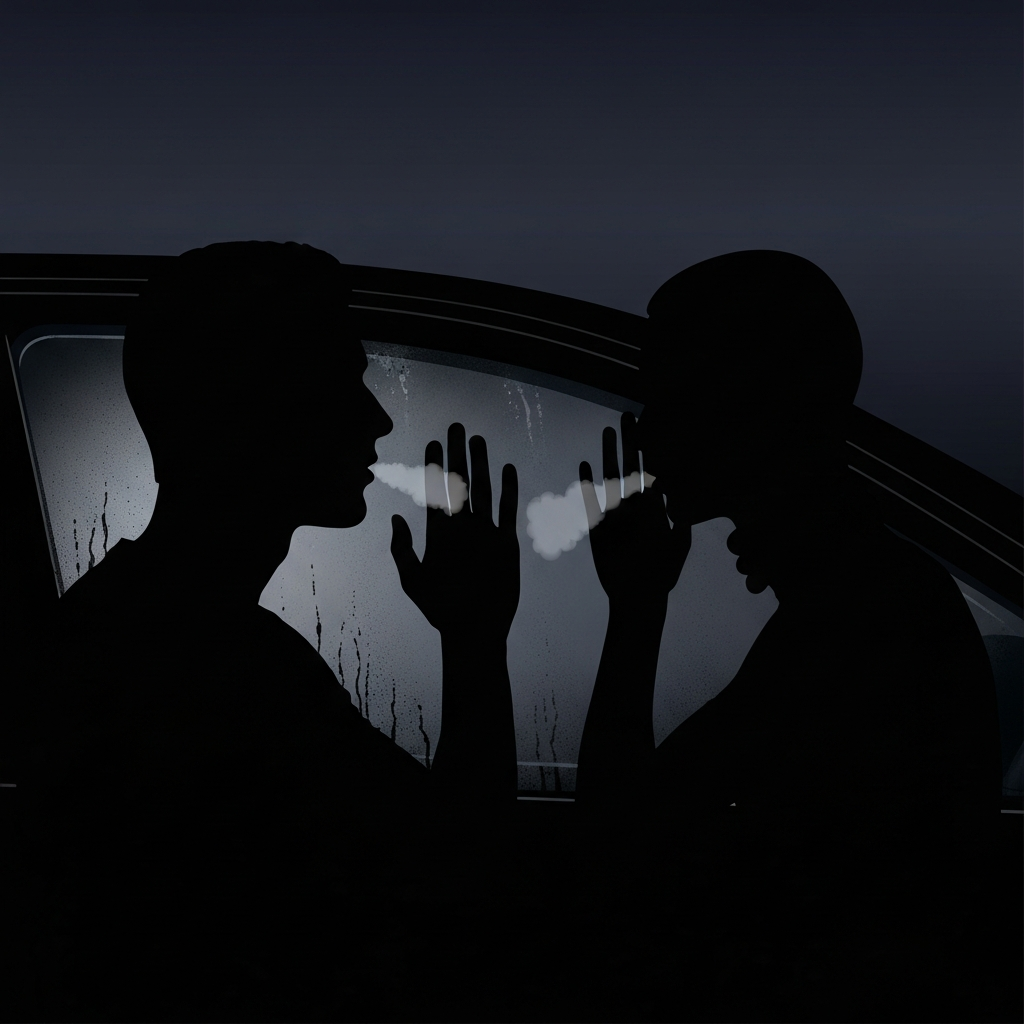 この車の中で、君の吐息が僕の首に絡みついている