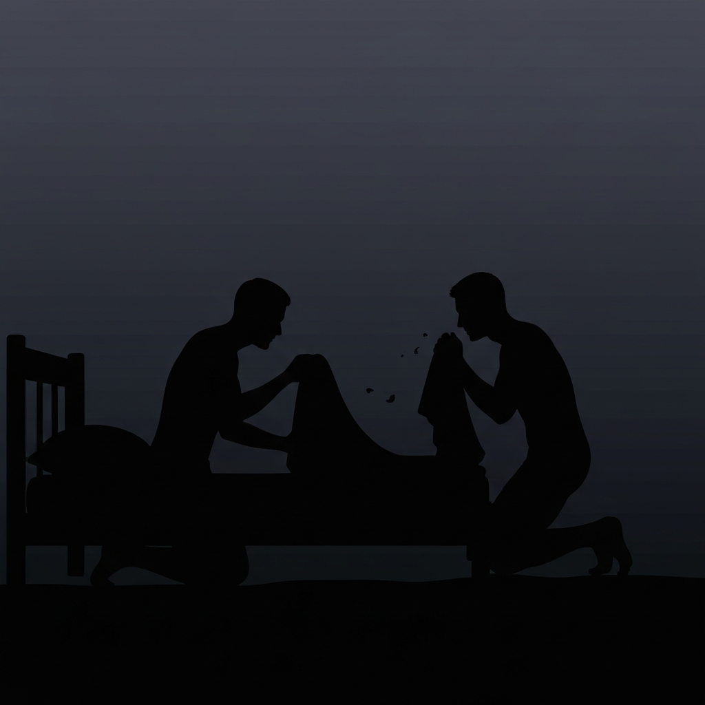 밤 12시, 시트 위에 남은 체온이 차가워졌다