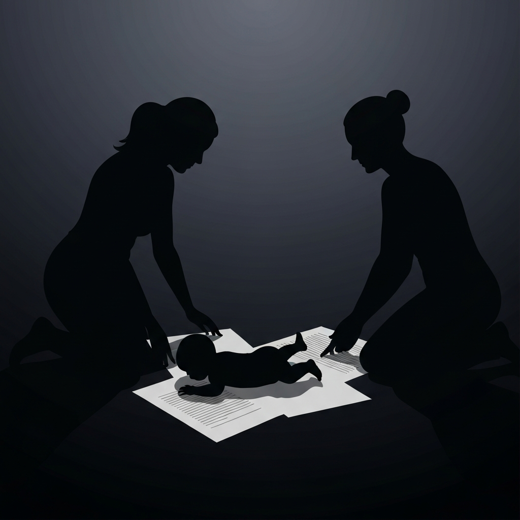 출산 92일째, 이혼 서류 위에 누워있던 아기