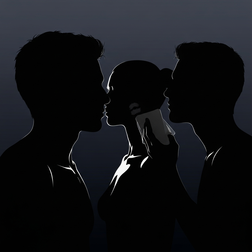 아내가 잠든 사이, 그녀의 목에 남긴 흔적을 지우는 나