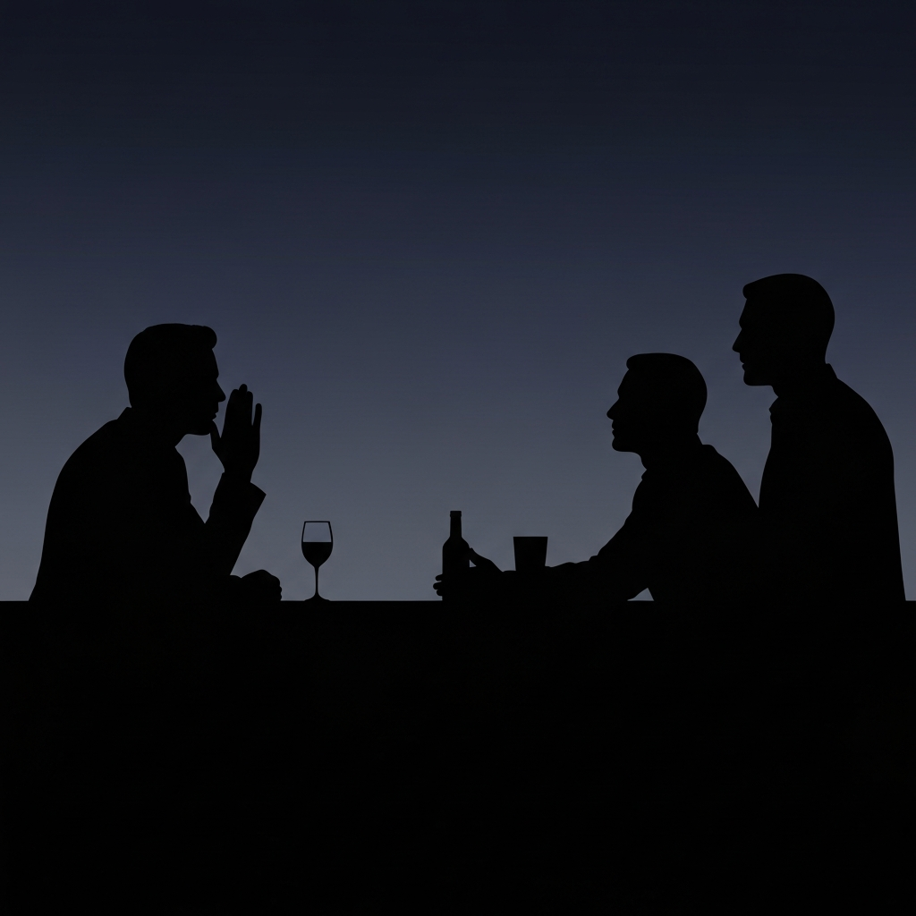 옆자리에서 그의 손길이 나를 스쳤을 때, 친구는 우리를 지켜보고 있었다