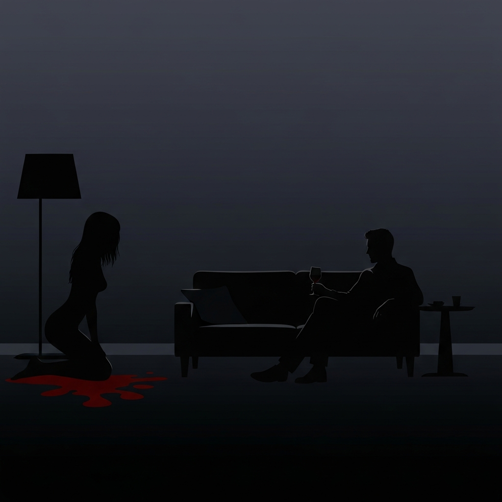 사고 난 날, 그는 소파에 앉아 와인을 홀짝였다