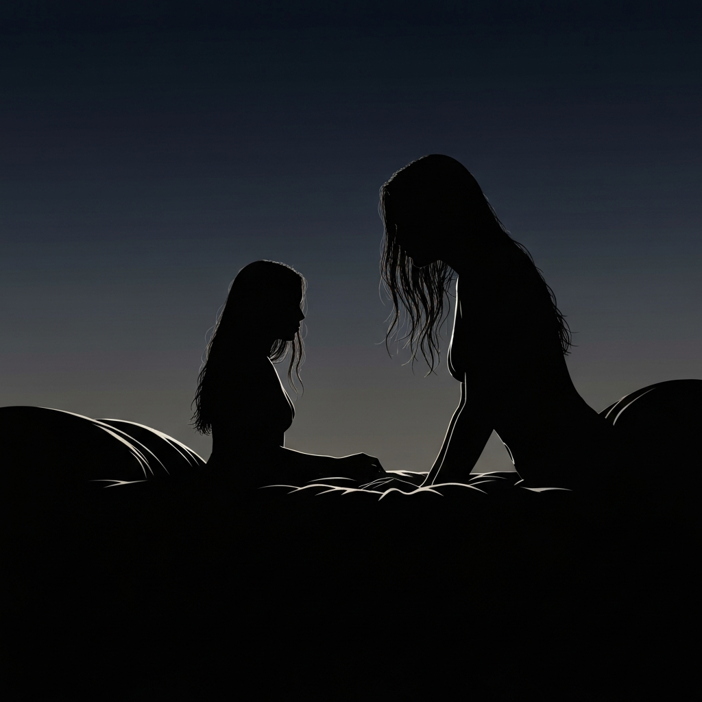 남편의 성인 딸들이 우리 침대 위에 남긴 아직 뜨거운 흔적